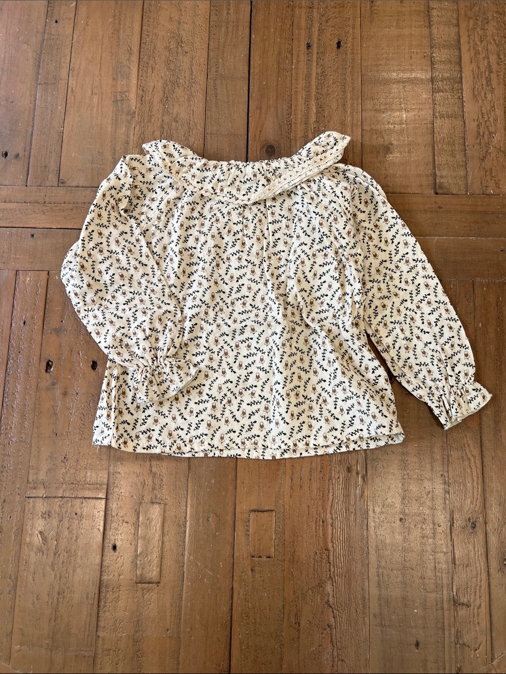 Analogie lil legs floral oversized collar long sleeve top 24 months